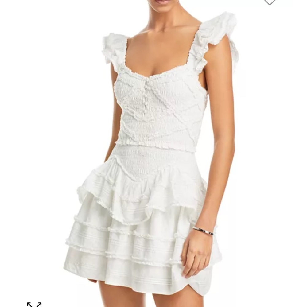 Loveshackfancy like new Marsinia cotton size xs White Ruffled Sleeveless Dress